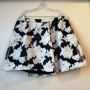 Floral A line Mini Skirt